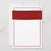 ひまわり深いレッドリボン結婚式招待状 招待状 (裏面)