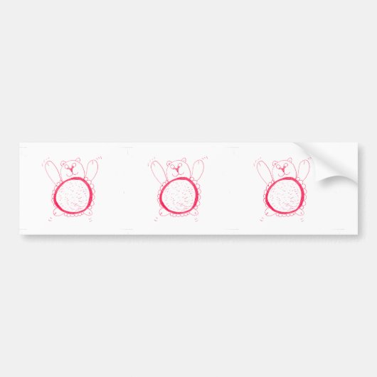 ひまわり熊バンパーステッカー バンパーステッカー (正面)