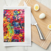 ひまわり爆発茶タオル キッチンタオル (四つ折り)