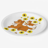 ひまわり犬紙プレート ペーパープレート (アングル)