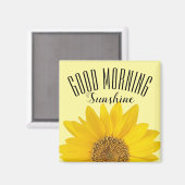 ひまわり独身のグッドモーニングサンシャイン マグネット (正面/裏面)