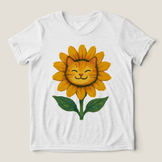 ひまわり猫 トライブレンドＴシャツ (デザイン正面)