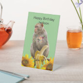 ひまわり猿フローラ台座標識 台座サイン (インサイチュ)