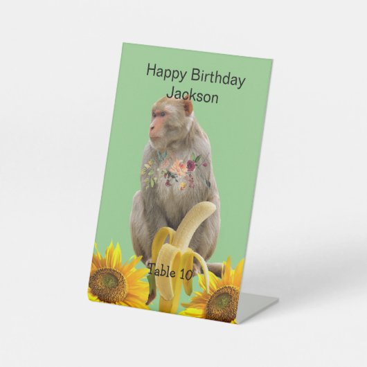 ひまわり猿フローラ台座標識 台座サイン (正面)