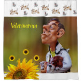 ひまわり獣医キャットドッグシャワーカーテン シャワーカーテン (正面)