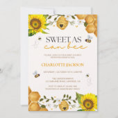 ひまわり甘いエイトビーベイビーシャワー招待状 招待状 (正面)
