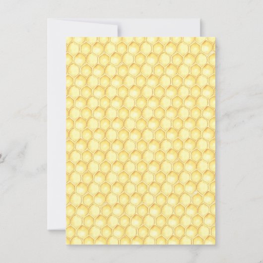 ひまわり甘いAs Can Bee赤ちゃんシャワー招待状 招待状 (裏面)