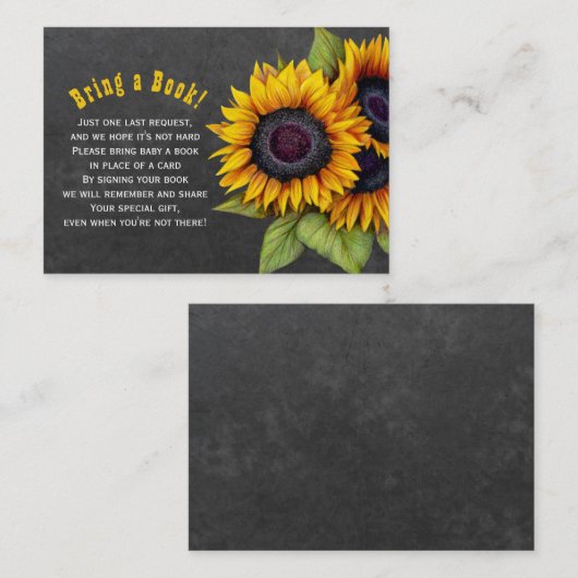 ひまわり用のベビーは、本の挿入カードを持ってくる エンクロージャーカード (正面/裏面)