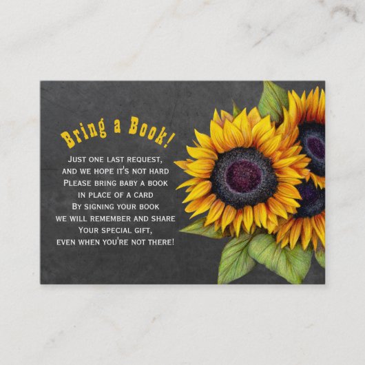 ひまわり用のベビーは、本の挿入カードを持ってくる エンクロージャーカード (正面)