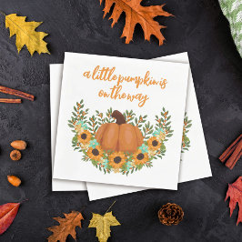 ひまわり男女兼用カボチャ赤ちゃんシャワー スタンダードランチョンナプキン