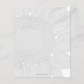 ひまわり男女兼用赤ちゃんシャワー招待状 (裏面)