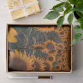 ひまわり畑と日の出 薄葉紙 (ギフト)