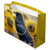 ひまわり畑にレイベン ラージペーパーバッグ (裏面アングル)