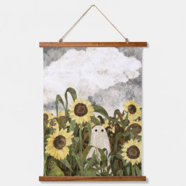 ひまわり畑に幽霊が残って… 吊り下げ型タペストリー
