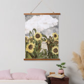 ひまわり畑に幽霊が残って… 吊り下げ型タペストリー (寝室)