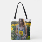 ひまわり畑に立つ人 トートバッグ (裏面)