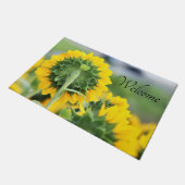 ひまわり畑のウェルカムマットで ドアマット (アングル)