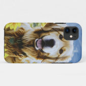 ひまわり畑のゴールデンレトリバー Case-Mate iPhoneケース (裏面(横))