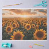 ひまわり畑の切り離 薄葉紙 (クラフト)
