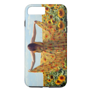 ひまわり畑の少女 iPhone 8 PLUS/7 PLUSケース
