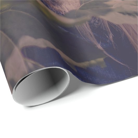 ひまわり畑の横に白い帽子をかぶった人 ラッピングペーパー (ロールコーナー)