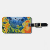 ひまわり畑の永遠モノグラム ラゲッジタグ (正面横)