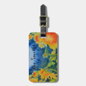 ひまわり畑の永遠モノグラム ラゲッジタグ (正面縦)