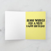 ひまわり畑の誕生日グリーティングカード カード (内部)