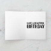 ひまわり畑の誕生日グリーティングカード カード (内部)