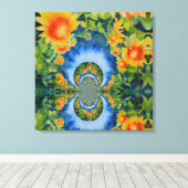 ひまわり畑を永遠に キャンバスプリント (インサイチュ (ウッドフロア))