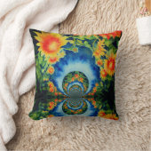 ひまわり畑を永遠に クッション (ブランケット)