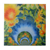 ひまわり畑を永遠に タイル (正面)
