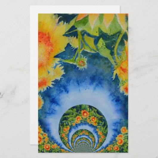 ひまわり畑を永遠に 便箋 (正面/裏面)