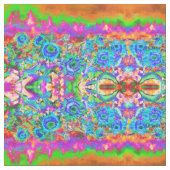 ひまわり畑を永遠に、抽象芸術青い花 ファブリック (クローズアップ)