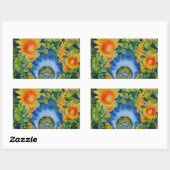 ひまわり畑を永遠に 長方形シール (シート)