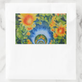 ひまわり畑を永遠に 長方形シール (バッグ)