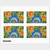 ひまわり畑を永遠に 長方形シール (シート)