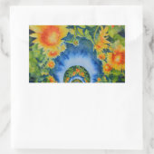 ひまわり畑を永遠に 長方形シール (バッグ)