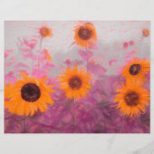 ひまわり畑イエローオレンジパープル秋 (正面)