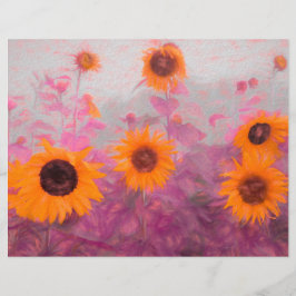 ひまわり畑イエローオレンジパープル秋