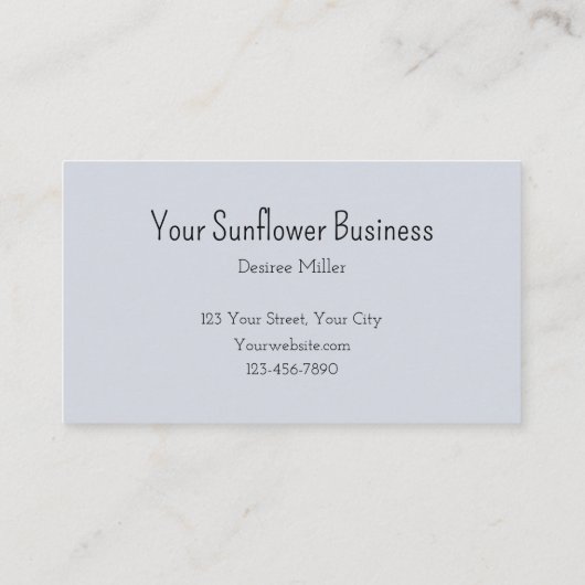 ひまわり畑イエローグリーンビューティフル 名刺 (裏面)