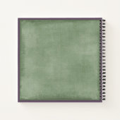 ひまわり畑オン緑パーソナライズされたレシピ ノートブック (裏面)