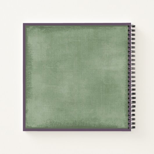 ひまわり畑オン緑パーソナライズされたレシピ ノートブック (裏面)