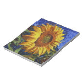 ひまわり畑カラフル芸術的スタイル ノートパッド (回転)