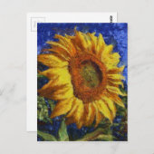 ひまわり畑カラフル芸術的スタイル ポストカード (正面/裏面)