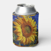 ひまわり畑カラフル芸術的スタイル 缶クーラー (缶正面)