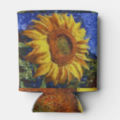 ひまわり畑カラフル芸術的スタイル 缶クーラー (裏面)