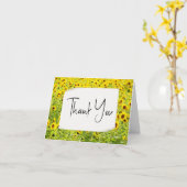 ひまわり畑サンキューカード カード (黄色い花)