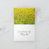 ひまわり畑サンキューカード カード (内部)
