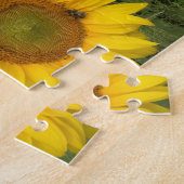 ひまわり畑ハーベスト国写真 ジグソーパズル (側面)